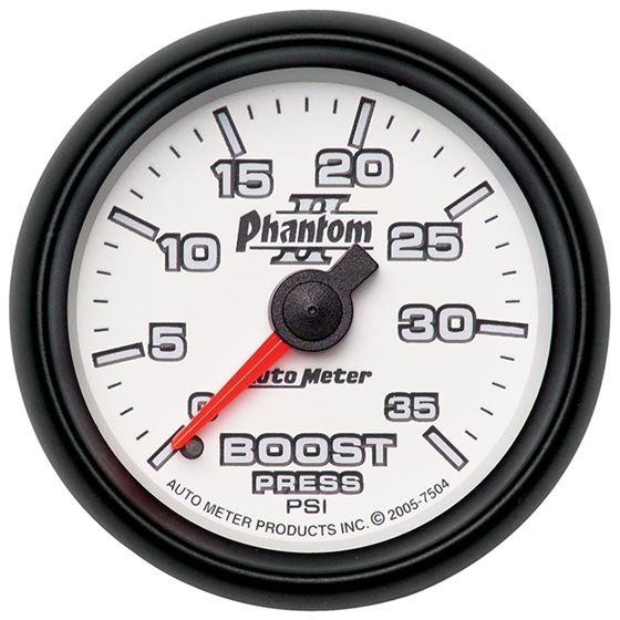AutoMeter Phantom II 52.4mm Mechanical 0-35 PSI Bo