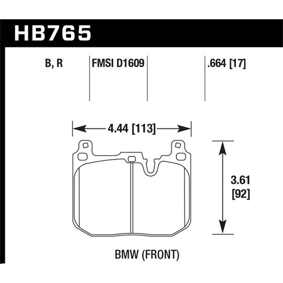 Hawk Performance Ceramic Disc Brake Pad for 18-19