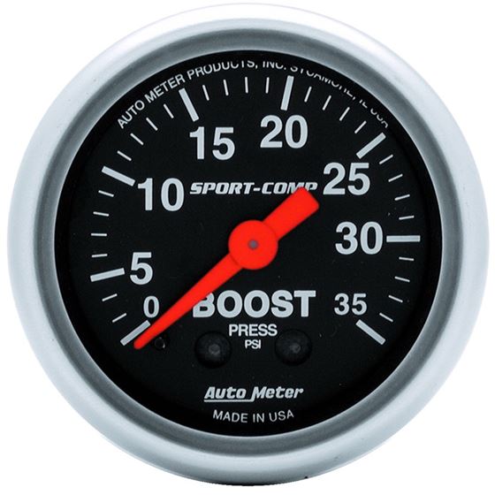 AutoMeter Sport-Comp 52mm 35 PSI Mechanical Boost