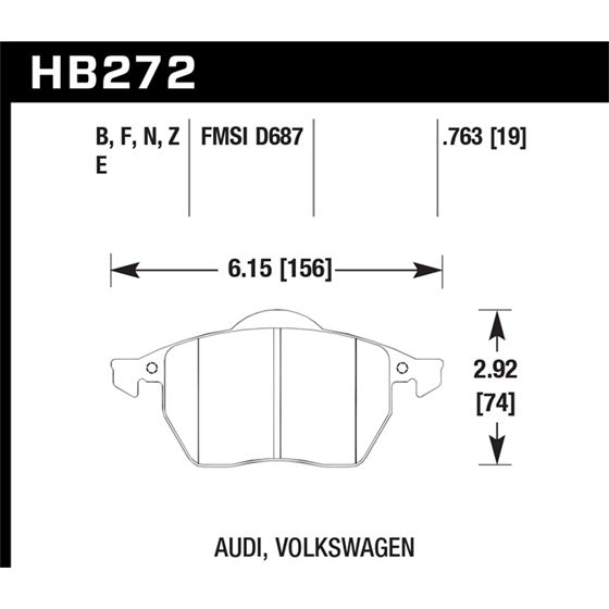 Hawk Performance HP Plus Brake Pads (HB272N.763)
