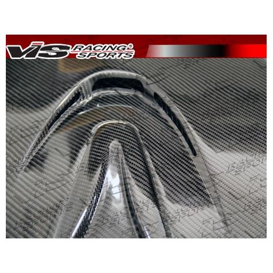VIS Racing MS Style Black Carbon Fiber Hood-3