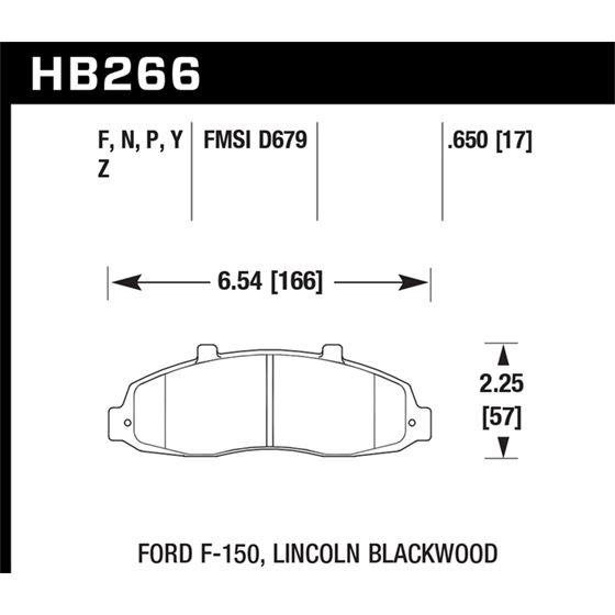 Hawk Performance Super Duty Brake Pads (HB266P.650