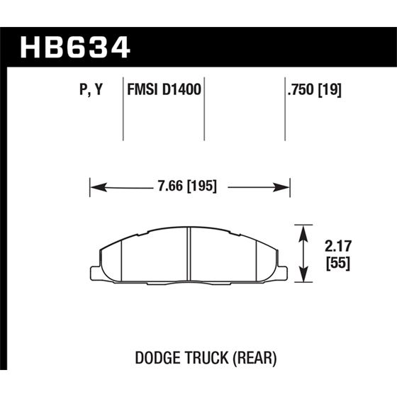 Hawk Performance Super Duty Brake Pads (HB634P.750