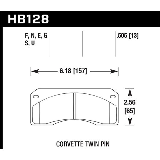 Hawk Performance DTC-70 Disc Brake Pad (HB128U.505