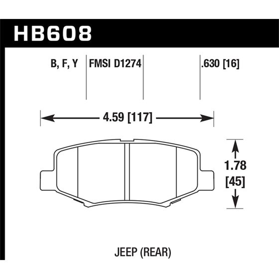 Hawk Performance HPS Brake Pads (HB608F.630)