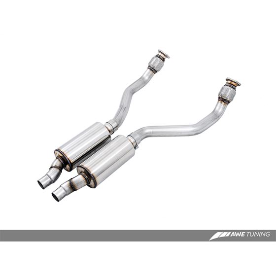 AWE Resonated Downpipes for 8R Q5 3.2L (3215-11042