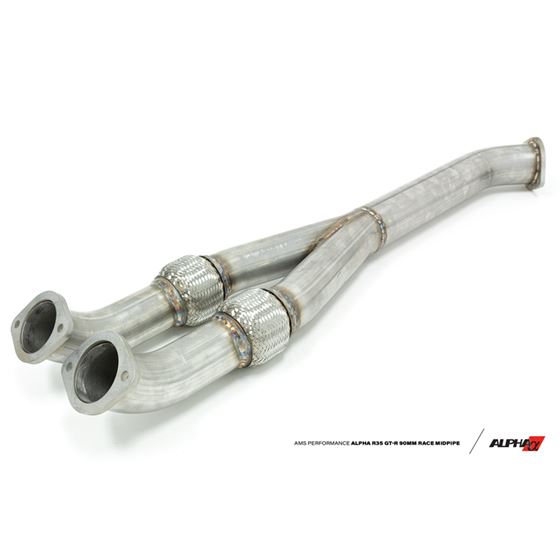 ALPHA Performance R35 GT-R 90mm Race Midpipe - Non
