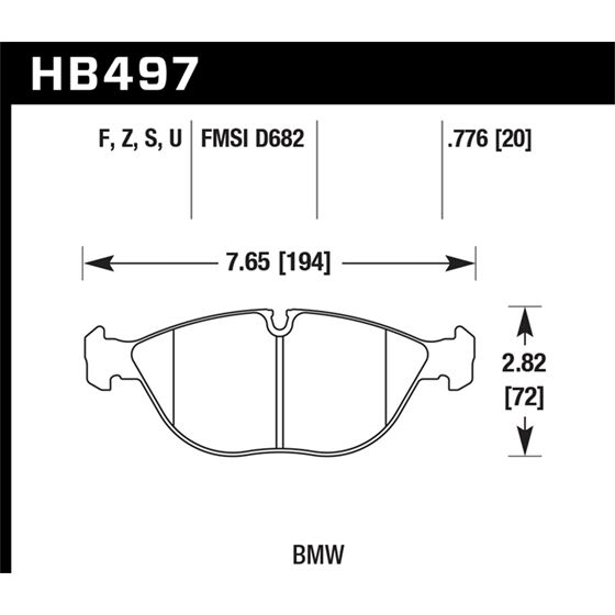 Hawk Performance HPS Brake Pads (HB497F.776)