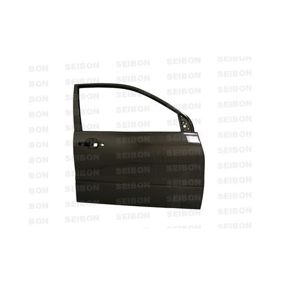 OE-style carbon fiber doors for 2003-2007 Mitsubishi Lancer EVO (FRONT)  OFF ROAD USE ONLY.