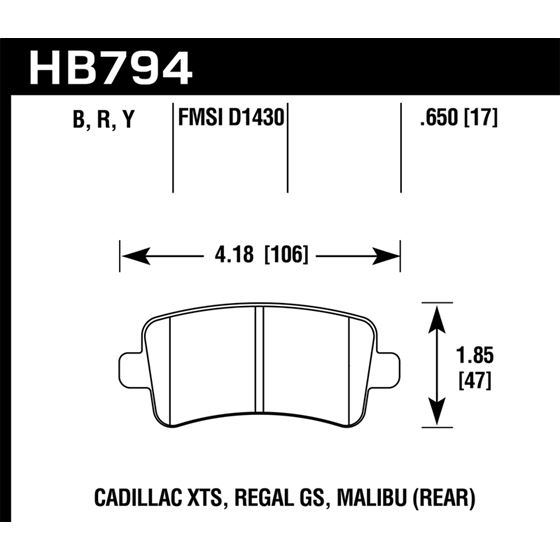 Hawk Performance HPS 5.0 Brake Pads (HB794B.650)
