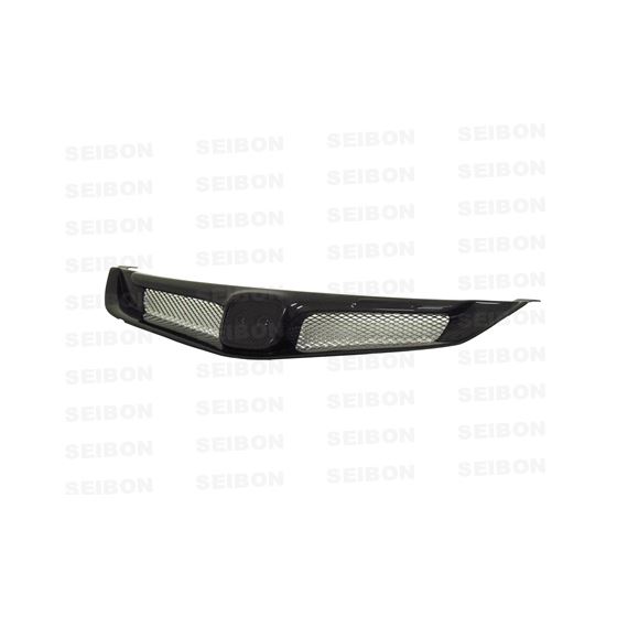 MG-style carbon fiber front grille for 2006-2010 Honda Civic 4DR JDM