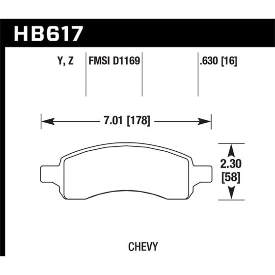 Hawk Performance LTS Brake Pads (HB617Y.630)